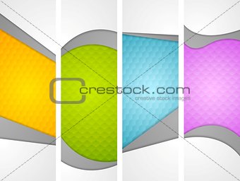 Abstract wavy corporate vertical banners