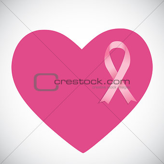 Breast Cancer Awareness Pink Ribbon Vector Illustration