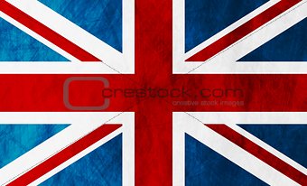 United Kingdom of Great Britain grunge flag