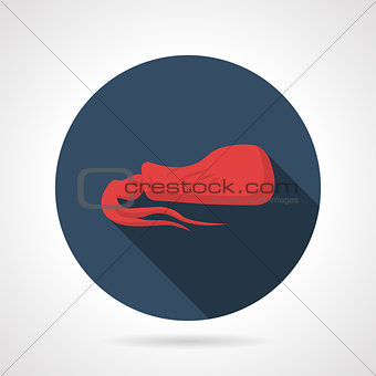 Squid round flat color vector icon