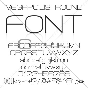Trendy modern elegant font alphabet