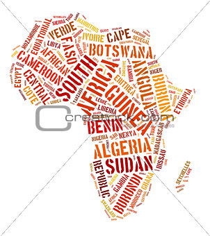Africa map graphic illustration