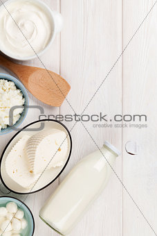 Sour cream, milk, cheese and yogurt