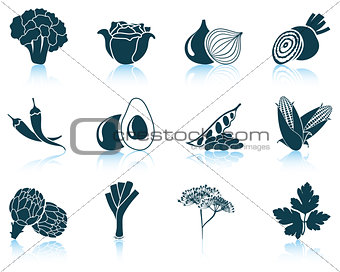 Set of vegetable icons