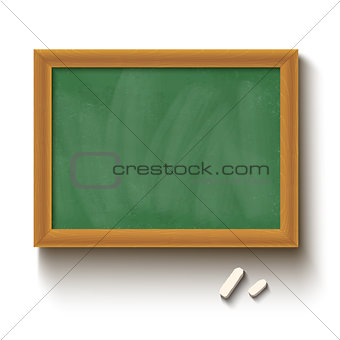 chalkboard and chalks
