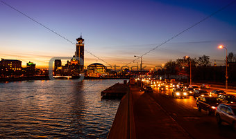 Moscow River at night