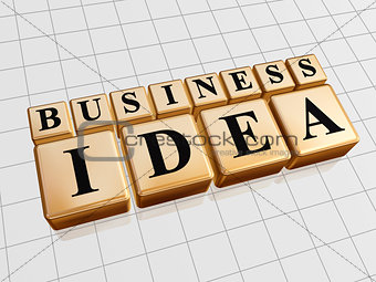business idea in golden cubes