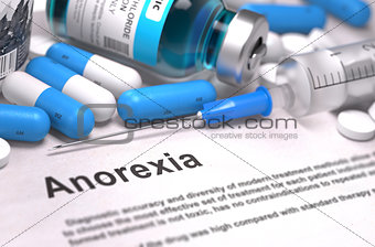 Diagnosis - Anorexia. Medical Concept.