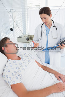 Doctor taking care of patient