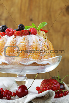festive dessert round sponge cake homemade pastries