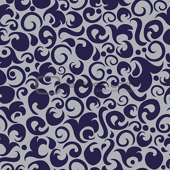 Abstract seamless pattern in grey and violet colors. 