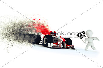 Generic racing car with speed effect