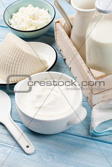 Sour cream, milk, cheese and yogurt