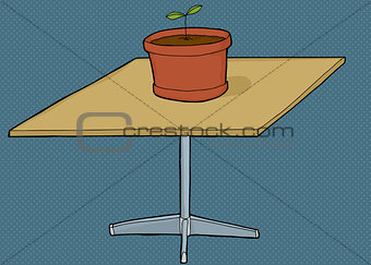 Houseplant on Square Table