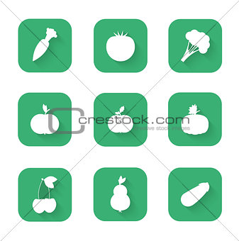 Modern flat icons - a healthy lifestyle, proper nutrition