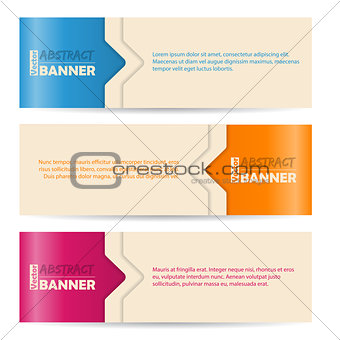 Simplistic banners with arrows