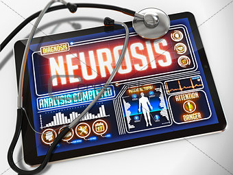 Neurosis on the Display of Medical Tablet.