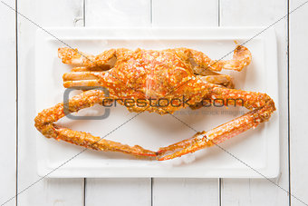 Cooked blue crab 
