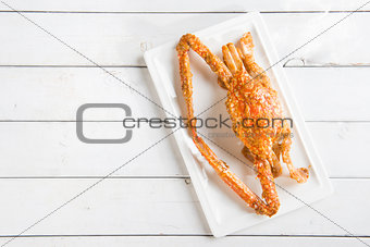 Cooked flower crab 