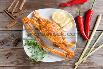 Hot and spicy blue crab