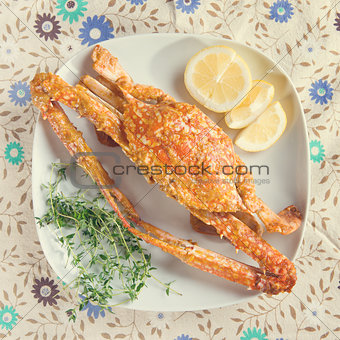 Hot and spicy sauce crab