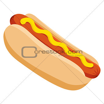 Vector Delicious Hot Dog