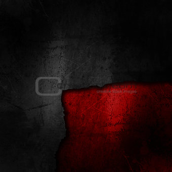 Grunge cracked background in black and red