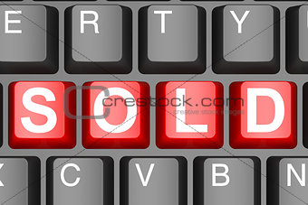 Sold button on modern computer keyboard