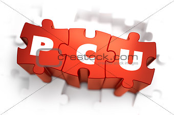PCU - Text on Red Puzzles.