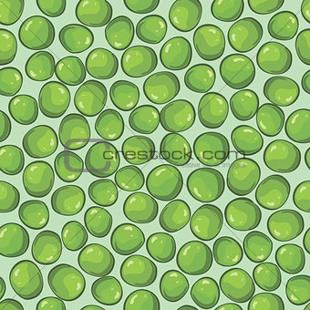 vector seamless pattern with green peas