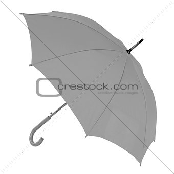gray umbrella on a white background