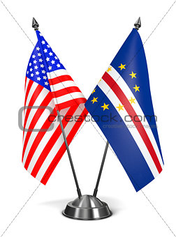 USA and Cape Verde - Miniature Flags.