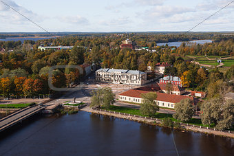 Panorama view from St.Olov castle's tower - Petrovskiy park, Fyo