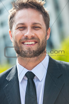 Young Successful City Business Man With Beard