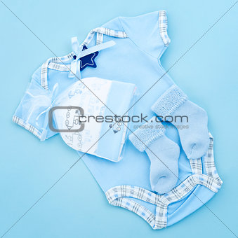 Blue baby clothes for infant boy