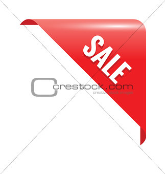 Sale Red Page Corner. Business Ribbon