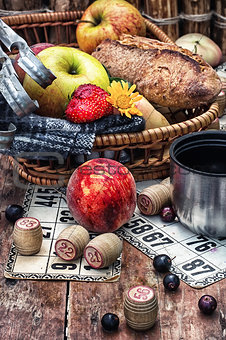 fruit basket and game lotto