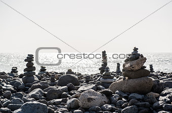 Piles of stones