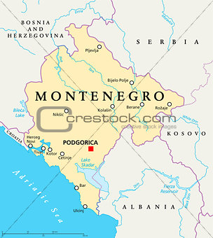 Montenegro Political Map
