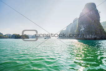 Boats and Islands in Halong Bay, Northern Vietnam
