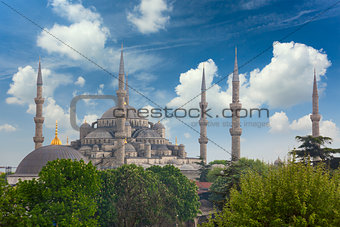 Sultanahmet Blue Mosque in Istanbul, Turkey,
