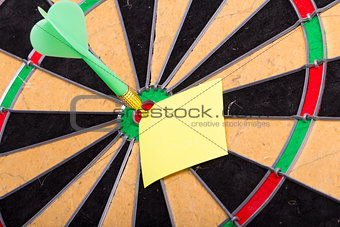 dart hit the centre of target