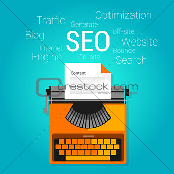 seo content marketing strategy concept search engine optimization