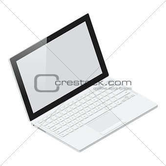 Laptop realistic isometric icon