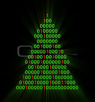 binary xmas tree