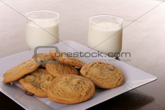 shot of cookies & milk