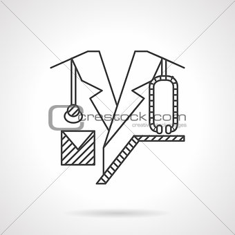 Doctor flat line vector icon.