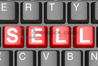 Sell button on modern computer keyboard