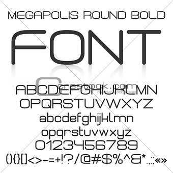 Trendy modern elegant bold font alphabet