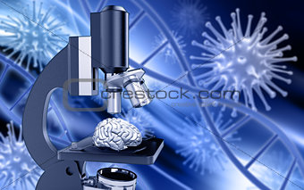 3D medical background depicting alzheimers research
